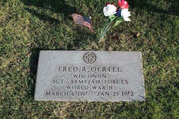 FRED R OERTEL MEMORIAL CEMETERY STONE