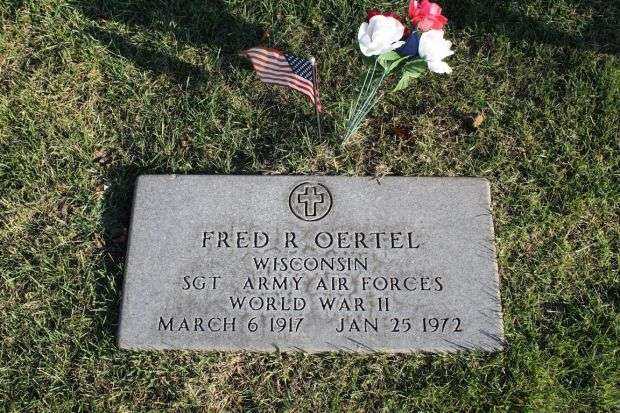 FRED R OERTEL MEMORIAL CEMETERY STONE
