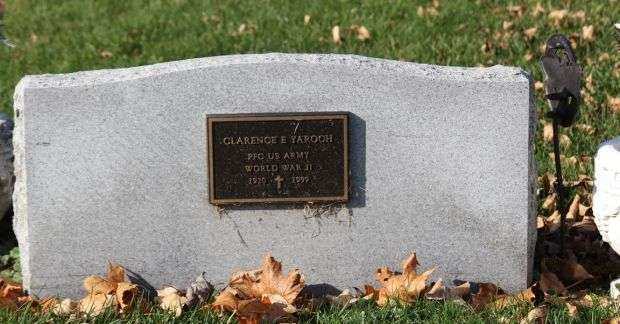 CLARENCE E YAROCH MEMORIAL CEMETERY STONE