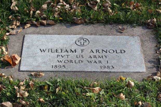 WILLIAM F ARNOLD MEMORIAL CEMETERY STONE