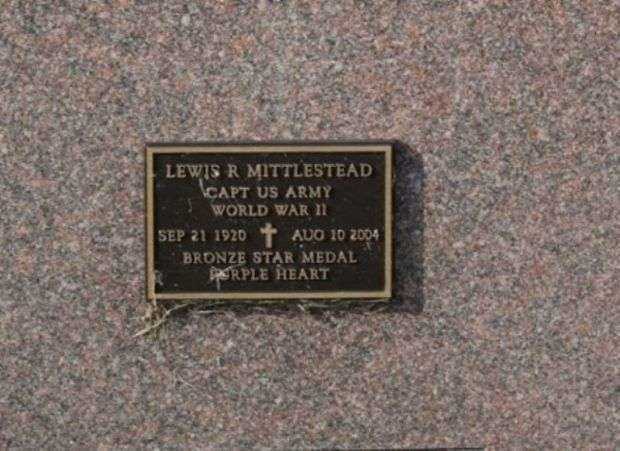 LEWIS R. MITTLESTEAD MEMORIAL CEMETERY STONE