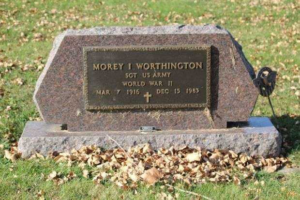 MOREY I WORTHINGTON MEMORIAL CEMETERY STONE