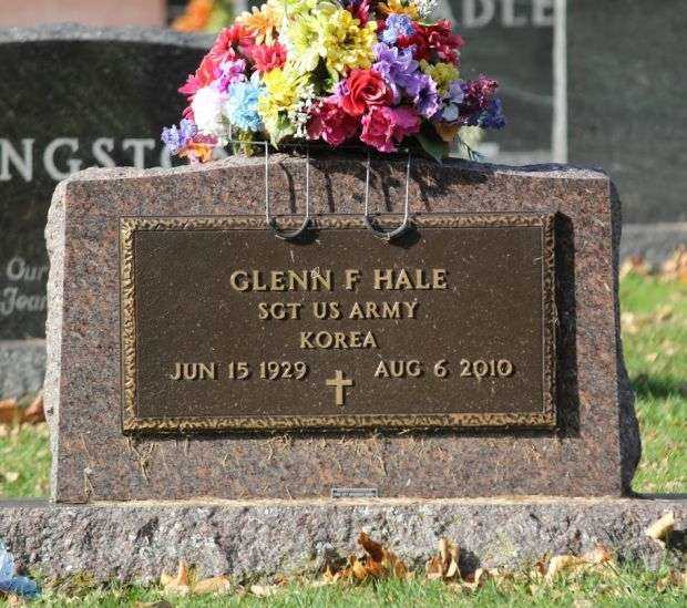 GLENN F HALE MEMORIAL CEMETERY STONE