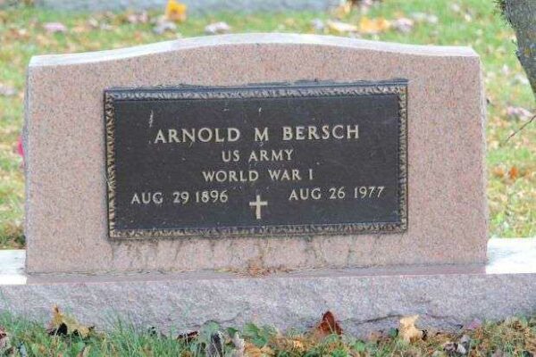 ARNOLD M BERSCH MEMORIAL CEMETERY STONE
