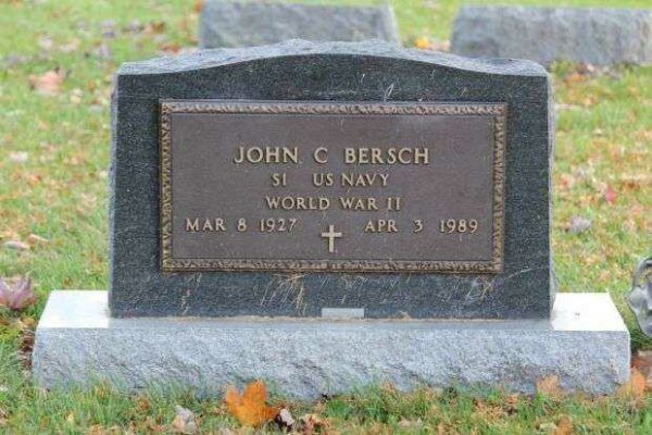 JOHN C BERSCH MEMORIAL CEMETERY STONE
