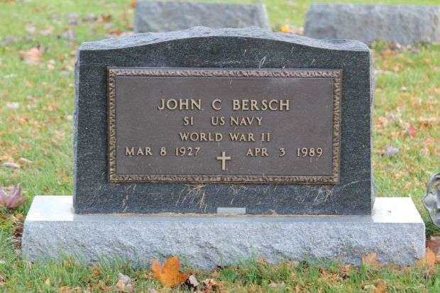 JOHN C BERSCH MEMORIAL CEMETERY STONE
