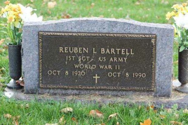 REUBEN L BARTELL MEMORIAL CEMETERY STONE