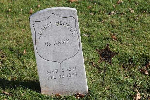 AUGUST HECKER MEMORIAL CEMETERY STONE