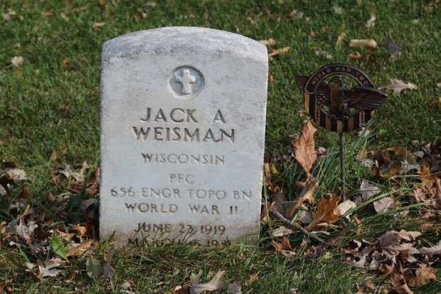 JACK A WEISMAN MEMORIAL CEMETERY STONE