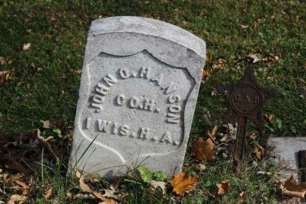 JOHN O. HANSON MEMORIAL CEMETERY STONE