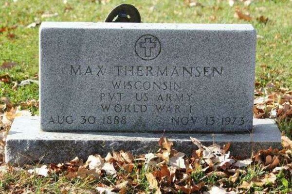 MAX THERMANSEN MEMORIAL CEMETERY STONE