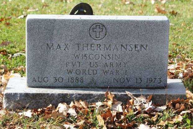 MAX THERMANSEN MEMORIAL CEMETERY STONE