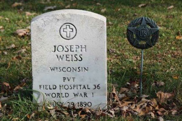 JOSEPH WEISS MEMORIAL CEMETERY STONE