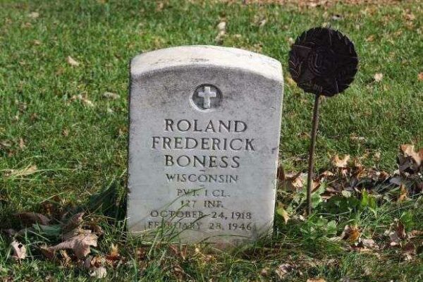 ROLAND FREDERICK BONESS MEMORIAL CEMETERY STONE
