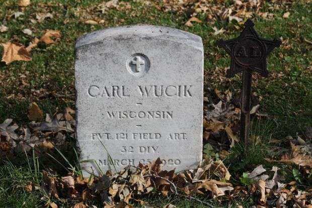 CARL WUCIK MEMORIAL CEMETERY STONE