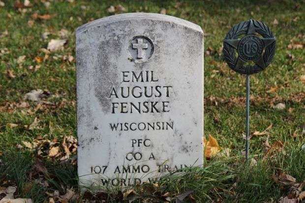 EMIL AUGUST FENSKE MEMORIAL CEMETERY STONE