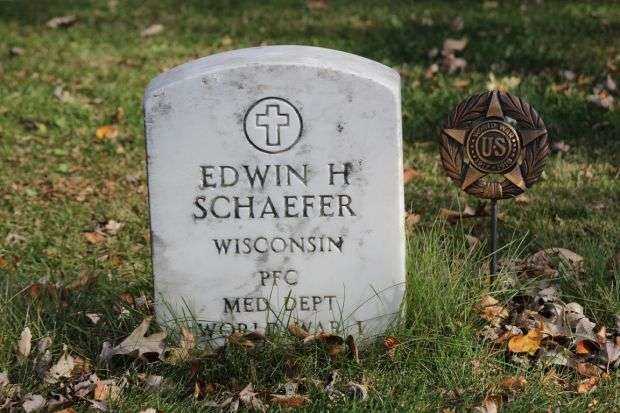 EDWIN H SCHAEFER MEMORIAL CEMETERY STONE