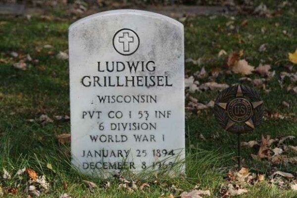 LUDWIG GRILLHEISEL MEMORIAL CEMETERY STONE
