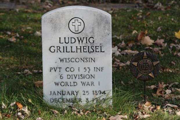 LUDWIG GRILLHEISEL MEMORIAL CEMETERY STONE