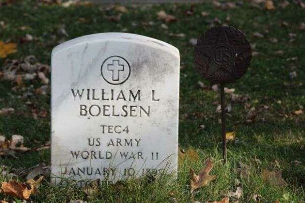 WILLIAM L BOELSEN MEMORIAL CEMETERY STONE