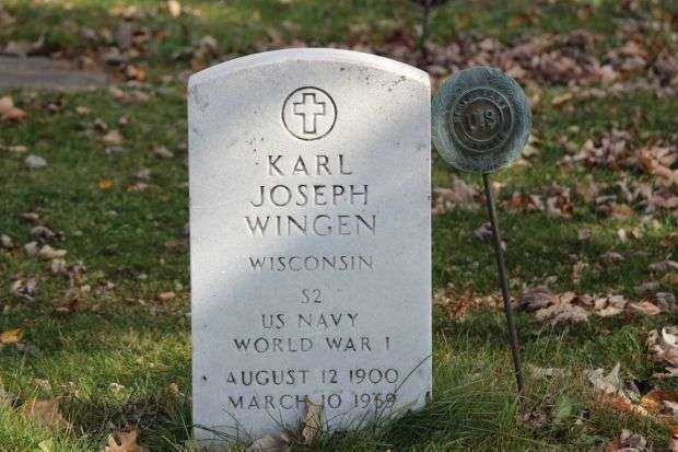 KARL JOSEPH WINGEN MEMORIAL CEMETERY STONE