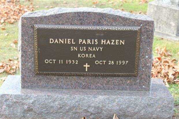 DANIEL PARIS HAZEN MEMORIAL CEMETERY STONE