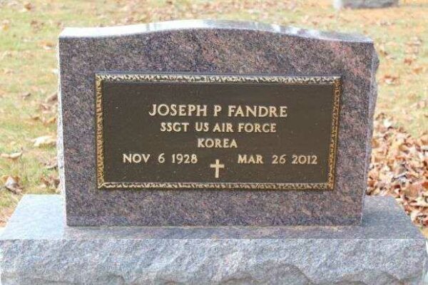 JOSEPH P FANDRE MEMORIAL CEMETERY STONE