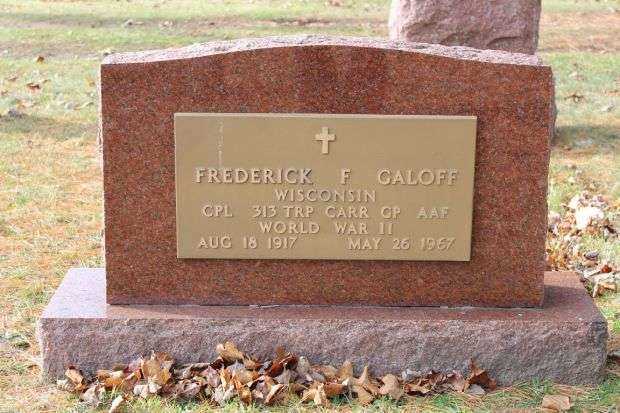 FREDERICK F GALOFF MEMORIAL CEMETERY STONE