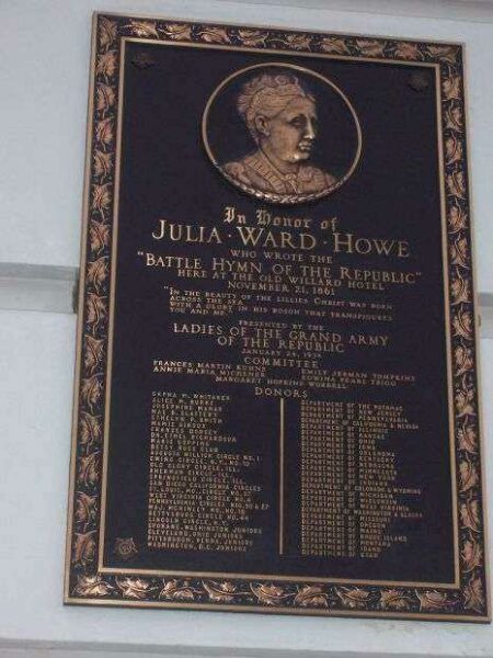 JULIA WARD HOWE MEMORIAL PLAQUE