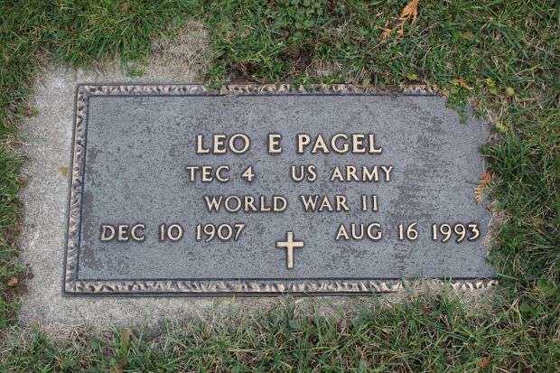 LEO E PAGEL MEMORIAL CEMETERY STONE