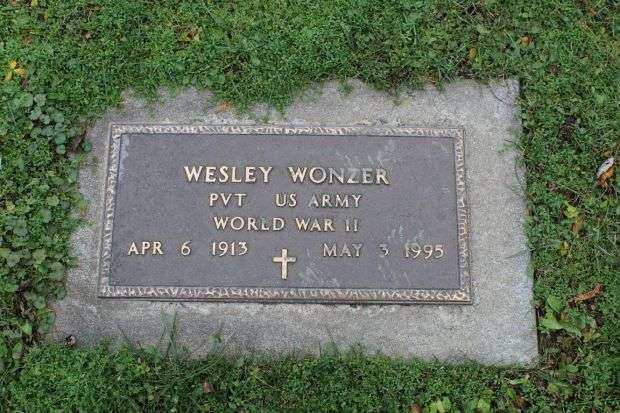 WESLEY WONZER MEMORIAL CEMETERY STONE