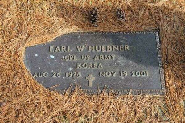 EARL W HUEBNER MEMORIAL CEMETERY STONE