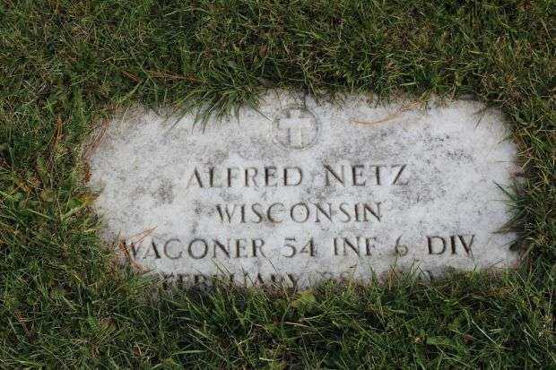ALFRED NETZ MEMORIAL CEMETERY STONE