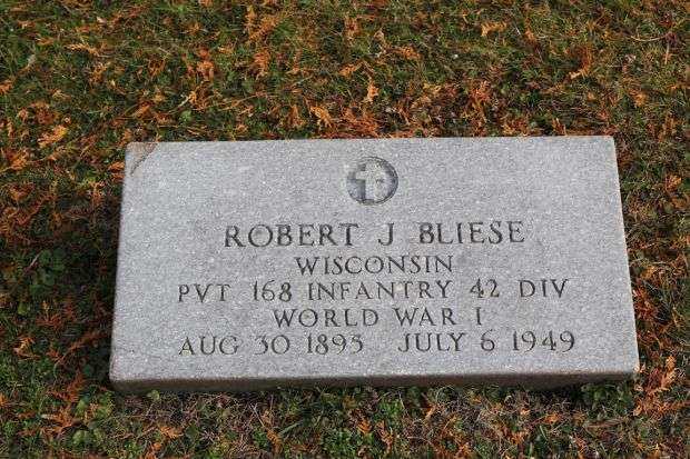 ROBERT J BLIESE MEMORIAL CEMETERY STONE