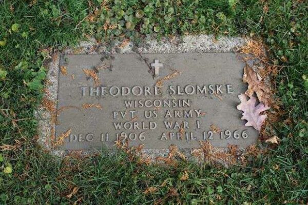 THEODORE SLOMSKE MEMORIAL CEMETERY STONE
