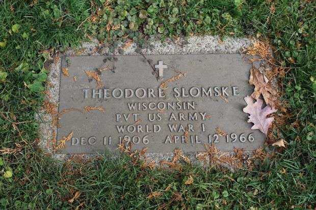 THEODORE SLOMSKE MEMORIAL CEMETERY STONE