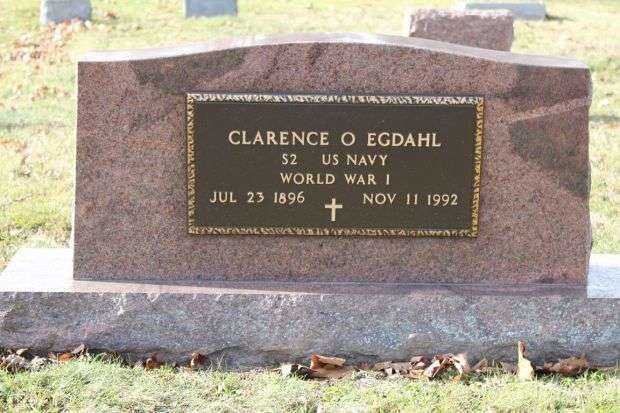 CLARENCE O EGDAHL MEMORIAL CEMETERY STONE
