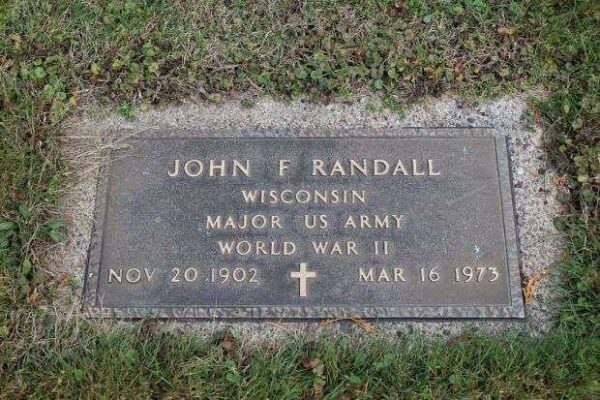 JOHN F RANDALL MEMORIAL CEMETERY STONE