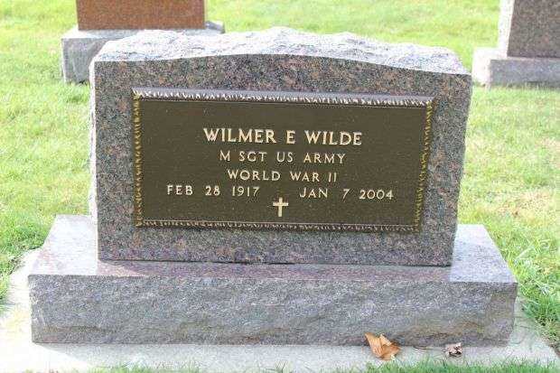 WILMER E WILDE MEMORIAL CEMETERY STONE