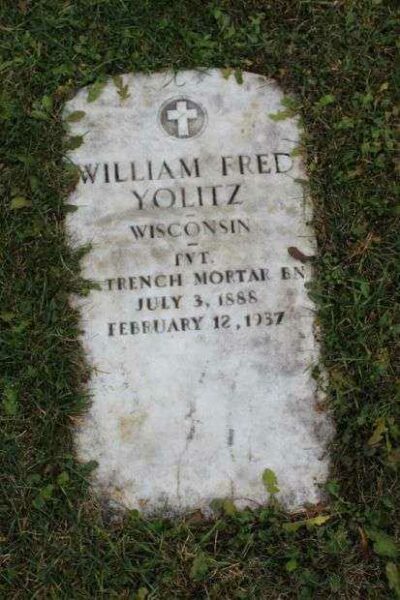 WILLIAM FRED YOLITZ MEMORIAL CEMETERY STONE