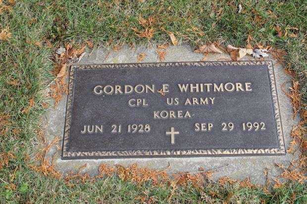 GORDON E WHITMORE MEMORIAL CEMETERY STONE