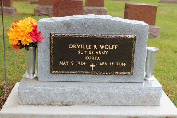 ORVILLE R WOLFF MEMORIAL CEMETERY STONE