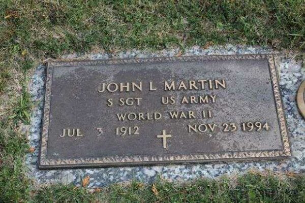 JOHN L MARTIN MEMORIAL CEMETERY STONE