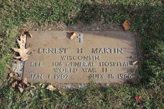 ERNEST H MARTIN MEMORIAL CEMETERY STONE