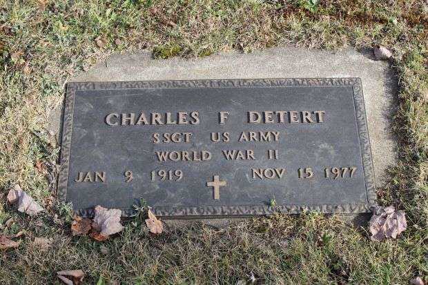 CHARLES F DETERT MEMORIAL CEMETERY STONE