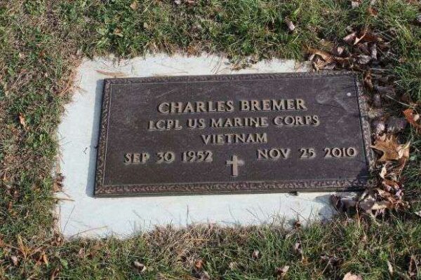 CHARLES BREMER MEMORIAL CEMETERY STONE