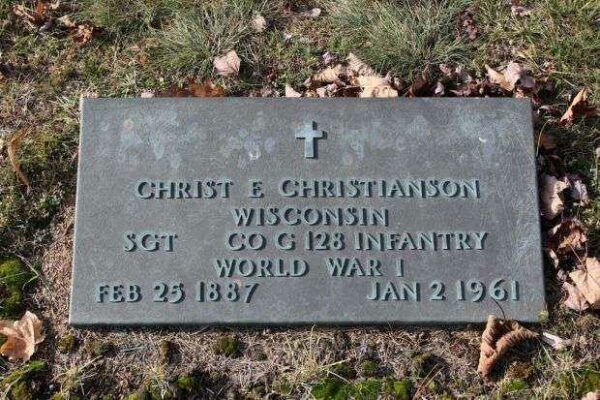 CHRIST E CHRISTIANSON MEMORIAL CEMETERY STONE