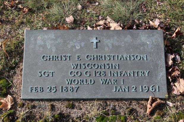 CHRIST E CHRISTIANSON MEMORIAL CEMETERY STONE