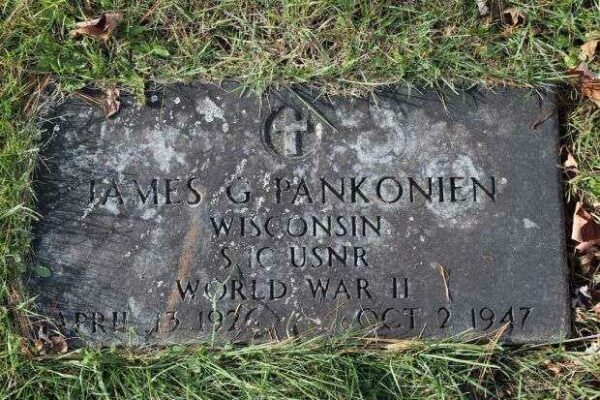 JAMES G PANKONIEN MEMORIAL CEMETERY STONE