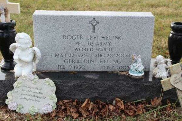 ROGER LEVI HELING MEMORIAL CEMETERY STONE